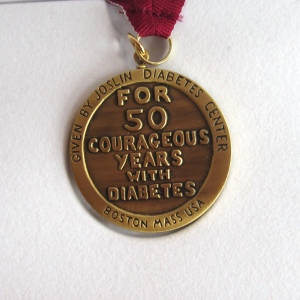 "For 50 Courageous Years With Diabetes"
